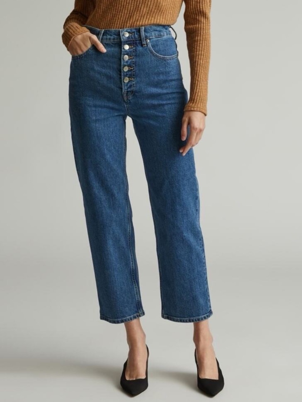 Everlane The Way High button fly jeans